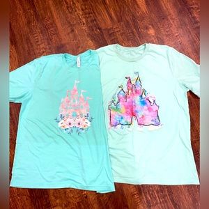 Two Disney Castle T-Shirts